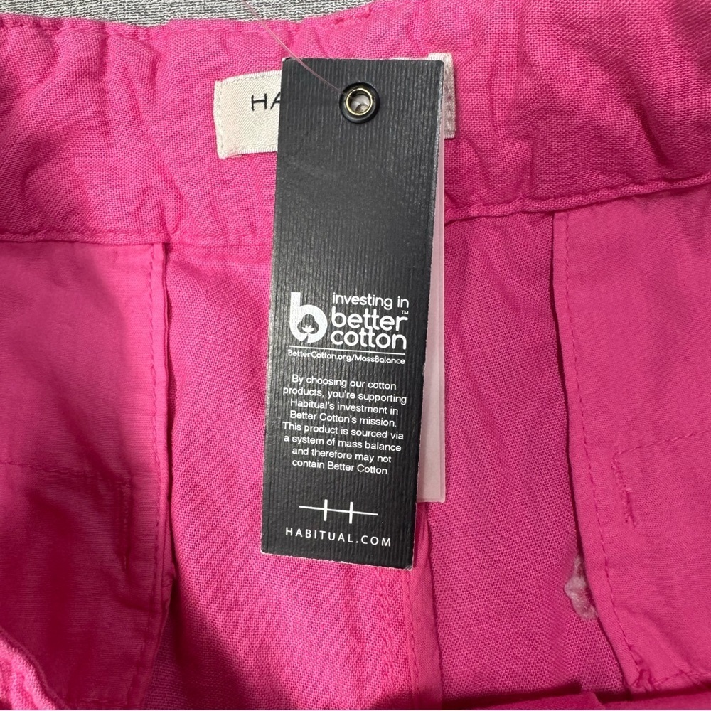 NWT New Habitual Linen Cotton Cropped Kick Flare Pink Pants Size 28'' - Picture 9 of 10